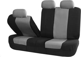 img 3 attached to FH Group FB051GRAY013 Gray Universal Split Bench Seat Cover (Allow Right And Left 40/60 Split