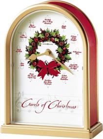 img 1 attached to Enhance your Holiday Spirit with the Howard Miller Carols of 🎄 Christmas II Table Clock – Satin Brass Finish, Musical Carols, and Quartz Movement