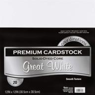 📄 white 12x12 inch card stock paper - darice gx-2200-18 (20-piece) logo