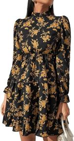 img 2 attached to Stunning Floerns Multicolor Floral Sleeve Women's Dresses: Perfect Flower-Powered Fashion for Women