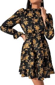 img 1 attached to Stunning Floerns Multicolor Floral Sleeve Women's Dresses: Perfect Flower-Powered Fashion for Women