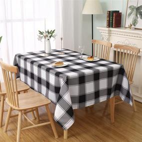 img 4 attached to Waterproof Checkered Rectangle Tablecloth by MikiUp