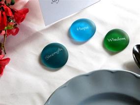 img 1 attached to 🧜 Lifeforce Glass The Mermaid's Message Frosted Sea Glass Stones: Discover Six Inspiring Beach-Colored Words