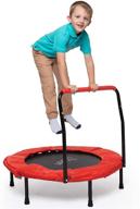 🎪 foldable 36-inch kid's trampoline with sturdy handle for stability and safety pad - convenient storage, fitness rebounder for kids and adults - silent indoor & outdoor exercise logo