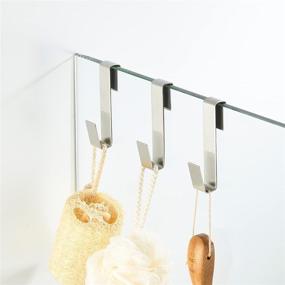 img 4 attached to 🚿 MOKIUER Shower Door Hooks, Towel Hook for Frameless Glass Shower Door 0.39" (10mm) - Stainless Steel Brushed, 3 Pack