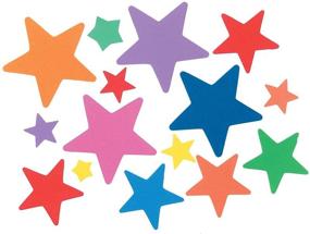 img 1 attached to 🌟 Dive into Creativity with Darice 1031-95 Foamies Stickers: Stars, Assorted Colors, 5-Ounce Bucket