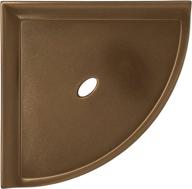 🛁 questech 8" corner shower shelf - classic bronze wall mounted bathroom organizer with metro flatback design logo