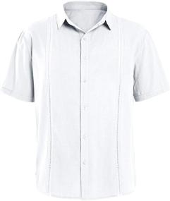 img 2 attached to Hestenve Sleeve Guayabera Cotton X Large