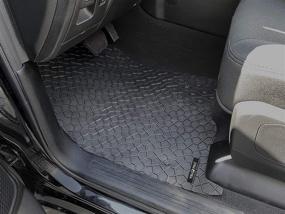img 1 attached to 🚗 YelloPro Auto Custom Fit Heavy Duty Car Floor Mat Accessories for 2019 2021 Dodge Ram 1500 Quad Cab - All Weather Anti-Slip Liner Black Rubber [Made in USA]- Front & 2nd Row (Bucket Seating) - Premium Quality!