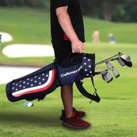 craftsman golf star and stripes: lightweight shoulder sunday golf bag in red, white, blue - effortless carry логотип