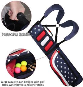 img 1 attached to Craftsman Golf Star and Stripes: Lightweight Shoulder Sunday Golf Bag in Red, White, Blue - Effortless Carry