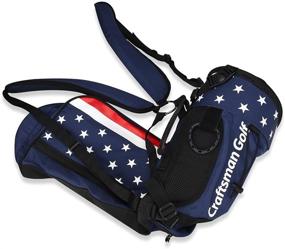 img 2 attached to Craftsman Golf Star and Stripes: Lightweight Shoulder Sunday Golf Bag in Red, White, Blue - Effortless Carry