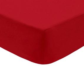 img 4 attached to 🏩 American Baby Company Red 100% Natural Cotton Percale Fitted Crib Sheet: Soft Breathable Bedding for Standard Crib & Toddler Mattresses