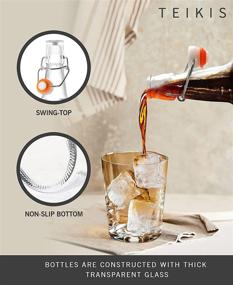 img 2 attached to TeiKis 16oz Kombucha/Beer Bottles (6 Pack,Clear) - Easy Cap for Better Grip: Slip-Free Solution
