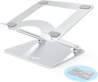 💻 lp laptop stand: adjustable aluminum alloy ergonomic holder for macbook and laptops up to 17 inches logo