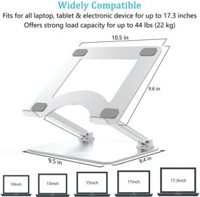 img 2 attached to 💻 LP Laptop Stand: Adjustable Aluminum Alloy Ergonomic Holder for Macbook and Laptops up to 17 inches