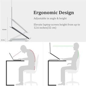 img 3 attached to 💻 LP Laptop Stand: Adjustable Aluminum Alloy Ergonomic Holder for Macbook and Laptops up to 17 inches