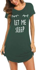 img 4 attached to HOTOUCH Nightgowns Printed Sleepwear Nightshirts Women's Clothing in Lingerie, Sleep & Lounge