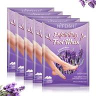 👣 exfoliating foot peel mask - 5 pack, remove callus dead skin, repair rough heels in 1-2 weeks, achieve baby soft feet - lavender scented, ideal for men & women logo