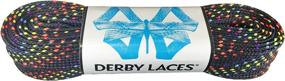 img 1 attached to 🌈 Colorful and Durable: Derby Laces Rainbow 72 Inch Waxed Skate Lace for Roller Derby, Hockey, Ice Skates, and Boots