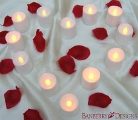 img 1 attached to 💍 Wedding White LED Votive Candles - Pack of 12 Battery Operated Realistic Flickering Flame Candles - Perfect Set for Wedding Decor