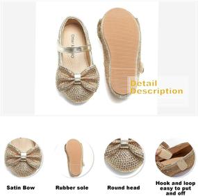 img 2 attached to 🦦 Adorable Otter MOMO Toddler Ballerina Shoes for Girls' School Uniforms and Weddings