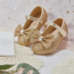 img 1 attached to 🦦 Adorable Otter MOMO Toddler Ballerina Shoes for Girls' School Uniforms and Weddings