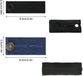 img 3 attached to 👖 Waistband Extender Set: A Comprehensive Solution for Men's Pants, Jeans, Skirts, Collars, and Dresses