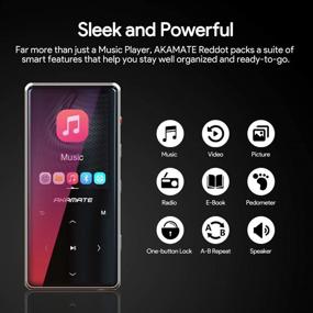 img 3 attached to 🎧 16GB MP3 Player with Bluetooth 4.2, FM Radio, One-Click Recording, Built-in Speaker, 2.4" Screen, HiFi Lossless Sound, Support up to 128GB – Includes Earphone and Sport Armband