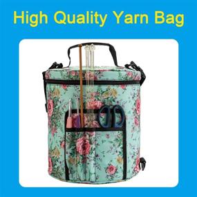 img 2 attached to 🧶 Convenient Ctcwsh Yarn Storage Bag for Traveling Knitters: Organize Yarns, Hooks, Needles & Acessories with Adjustable Shoulder Strap Handles