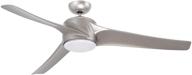 luminance kathy ireland home luray eco large ceiling fan with lights, 60 inch, dimmable led fixture 🏡 with premium dc motor and wall control - contemporary 3 blade, damp rated for indoor/outdoor use - platinum finish логотип