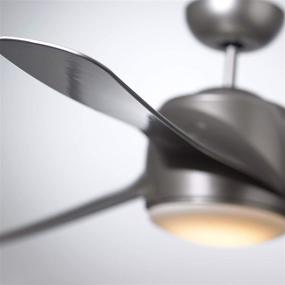 img 2 attached to Luminance Kathy Ireland HOME Luray Eco Large Ceiling Fan with Lights, 60 Inch, Dimmable LED Fixture 🏡 with Premium DC Motor and Wall Control - Contemporary 3 Blade, Damp Rated for Indoor/Outdoor Use - Platinum Finish