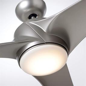 img 3 attached to Luminance Kathy Ireland HOME Luray Eco Large Ceiling Fan with Lights, 60 Inch, Dimmable LED Fixture 🏡 with Premium DC Motor and Wall Control - Contemporary 3 Blade, Damp Rated for Indoor/Outdoor Use - Platinum Finish