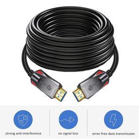 img 3 attached to 🔌 100 Feet 4K HDMI Fiber Optic Cable, HDMI 2.0 18Gbps, Supports 4K 60Hz (4:4:4, HDR10, ARC, HDCP2.2), 1440p 144Hz, One Direction - Enhanced SEO