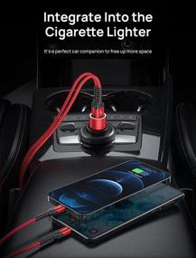 img 2 attached to 🔴 JSAUX Car Charger 36W | Fast Charging | Dual USB QC 3.0 | All Metal Design | Compatible with Samsung Galaxy & iPhone - Red