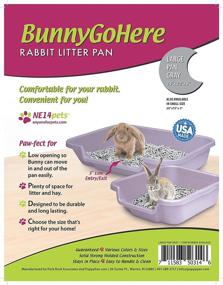 img 2 attached to 🐰 Bunny Go Here Rabbit Litter Box - NE14pets Misty Gray (USA Made) - Size Dimensions Drawing included