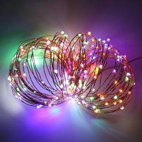 img 3 attached to 🌟 ErChen Dual-Color Battery Operated Led String Lights - 2Pack 16 Ft 50 LEDs - Color Changing Dimmable Fairy Light with Remote Timer - Indoor Outdoor Decor