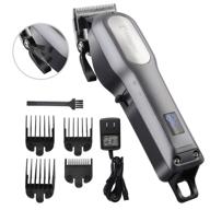 💈 men's professional hair clippers - bestbomg cordless hair cutting kit with precision blades, heavy duty motor, led display, and 2000mah lithium battery - ideal for home barber trimming logo