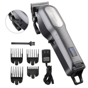 img 4 attached to 💈 Men's Professional Hair Clippers - BESTBOMG Cordless Hair Cutting Kit with Precision Blades, Heavy Duty Motor, LED Display, and 2000mAh Lithium Battery - Ideal for Home Barber Trimming