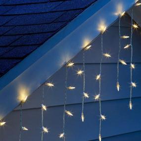 img 3 attached to 🎄 Philips 150 Twinkling LED Warm White Icicle Lights - White Wire, Indoor/Outdoor Use - 16.8' Length - Winter Decorations