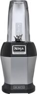 ninja nutri pro compact personal blender with 18 oz. and 24 oz. portable cups, black/silver finish логотип