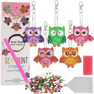 💎 diamond number keychains for girls, with painted designs logo