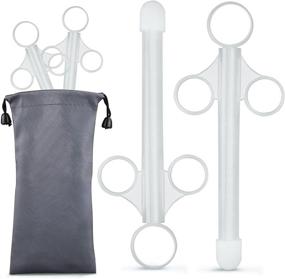 img 4 attached to 💦 Premium Silicone Lube Applicator Set [2 Pack+Storage Bag] - Precision Design, Easy to Use/Clean, Reusable & Clear - Perfect for Women and Men