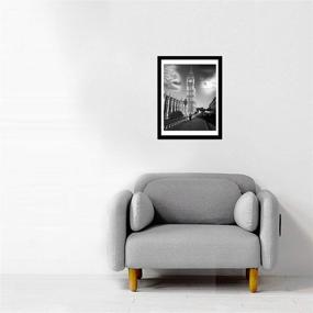 img 1 attached to 🖼️ Premium Soonrada 12x16 Black Picture Frame - Elegant Wall Decor for Office & Living Room - Fits 11x14 Photos with Mats - Real Wood Frame for Art Display