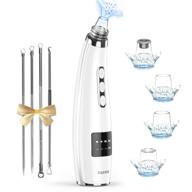 🔌 2021 upgraded euasoo blackhead pore vacuum cleaner remover - facial pore cleaner electric usb rechargeable acne comedone whitehead extractor with 5 probes and blackhead remover kit suction (white) logo