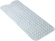 🛀 hongjun bath tub mat - extra large 40 x 16 inches - non-slip, suction cups, drain holes - gray bathroom accessories - machine washable, soft on feet logo