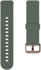 img 3 attached to 🌿 Premium Soft Silicone Replacement Bands for YAMAY SW021 SW023 ID205L ID205U ID205S Smart Watch in Army Green