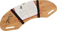 trademark innovations wood curved lap desk: sturdy laptop table tray with convenient handles logo