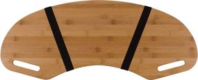 img 1 attached to Trademark Innovations Wood Curved Lap Desk: Sturdy Laptop Table Tray with Convenient Handles