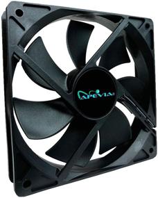 img 2 attached to APEVIA AF212S-BK 120mm Silent Black Case Fan (2-pk) - 4pin Molex &amp; 3pin Motherboard Compatible